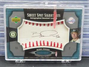 2005 Upper Deck Sweet Spot Bobby Crosby Leather Laces AUto #005/350