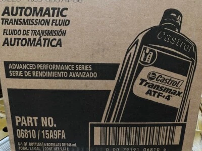 (Case of 6) Castrol Transmax ATF +4 Automatic Transmission Fluid, 1 Quart - Image 1 of 2