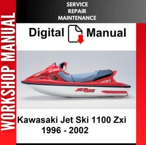 KAWASAKI JET SKI 1100 ZXI 1996 1997 1998 1999 2000 SERVICE REPAIR SHOP MANUAL - Picture 1 of 1