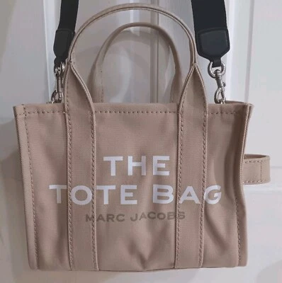 Bolso Bandolera Marc Jacobs The Small de Lona Nuevo con Etiquetas Beige Foto 1 de 4