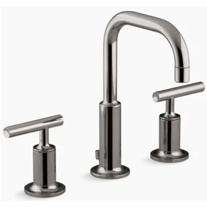 Kohler K-14406-4-TT Purist Widespread Bathroom Faucet With Drain, Titanium - Picture 1 of 3