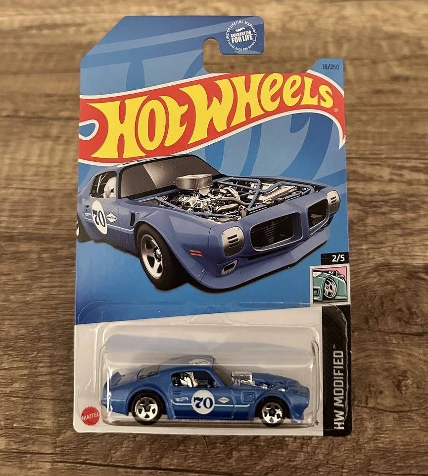 Hot Wheels Blue 1970 Pontiac Firebird 2/5 HW Modified 18/250 “NEW” - Image 1 of 1