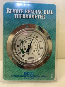 WEISS INSTRUMENTS REMOTE THERMOMETER Model RF 25FB-110 / 40-0-110 F&C 48" - NEW - Picture 1 of 8