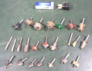 25 Router Cutter Bits 1/4" Shank Used Ovolo Flute Trend Perform Erbauer Stanley - Picture 1 of 8
