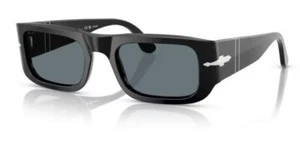 Persol 0PO3362S 95/3R Black/ Dark Blue Polar Oval 55mm Unisex Sunglasses - Picture 1 of 5