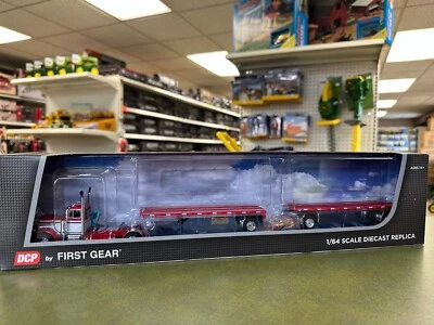 First Gear DCP 1/64 Peterbilt 379 DayCab Utility Tandem Flatbeds  60-1890 LAST 1 - Image 1 of 4
