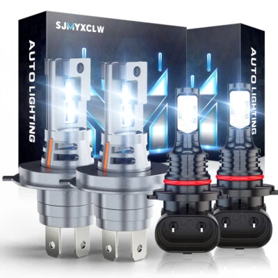 For Scion xB 2004-2006 LED Headlight High/Low + Fog Light Bulbs Combo 4PCS 6000K - Image 1 of 4