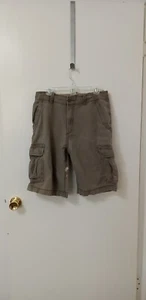 Arizona Cargo Shorts Mens 34 Olive Green Canvas - Picture 1 of 10