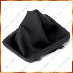 Schaltsack BMW E39 Schaltmanschette Manschette Schwarz Öko Leder mit Rahmen - Bild 1 von 3