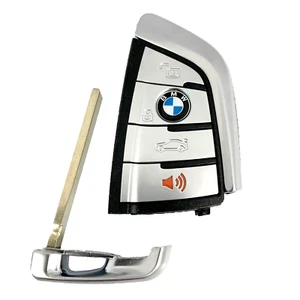 OEM BMW Remote Fob + Uncut Key Insert Silver N5F-ID21A (SHP) - Foto 1 di 6