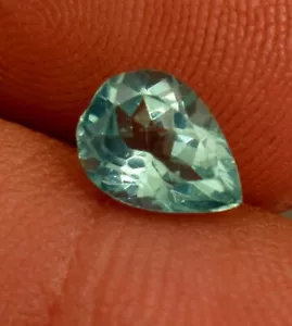 Natural Certified Greenish Blue Apatite Gemstone 0.70 Ct Pear Cut Loose Gemstone - Picture 1 of 5