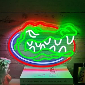 Florida Alligatoren LED Leuchtschild umweltfreundlich auf Lager - Bild 1 von 2