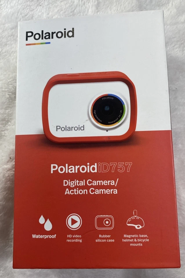Polaroid iD757 Sport Action Waterproof Camcorder HD Video Camera - NEW OPEN - Image 1 of 4