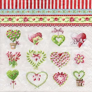 4 Servietten Motivservietten Napkin Serviettentechnik Herzen Liebe Love (1435) - Bild 1 von 2