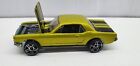 Hotwheels 1965 Ford Mustang Green 1988 Used Racing Stripe Lift Bonnet Toy Car