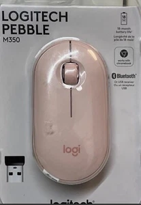 Logitech Pebble Wireless Mouse with Bluetooth for Laptop/Notebook/iPad - Rose - Picture 1 of 3