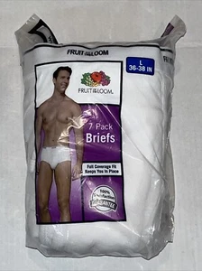 Paquete de 7 calzoncillos ropa interior Fruit Of The Loom blancos para hombre - Imagen 1 de 5