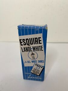 Vintage Esquire Lanol White Shoe Polish Packaging Bottle Movie TV Show Prop