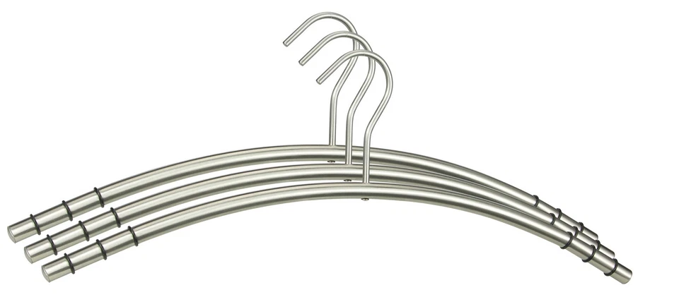 12 EDELSTAHL DESIGNER KLEIDERBÜGEL KLEIDER BÜGEL EDELSTAHLKLEIDERBÜGEL NEU - Bild 1 von 1