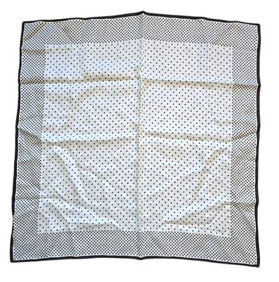 Bufanda cuadrada vintage a lunares para mujer negra blanca retro Rockabilly elegante cabeza envolvente Foto 1 de 4