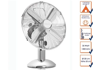 Oszillierender Tischlüfter Retro – Tischventilator Zimmerventilator Windmaschine - Bild 1 von 6