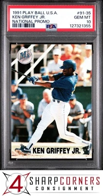 Play Ball Ken Griffey Jr. 1991 promoción nacional #91-35 corte PSA 10 Foto 1 de 2
