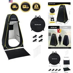 Portable Shower Tent Privacy Changing Room Camping Outdoor Windproof Waterproof - Picture 1 of 11
