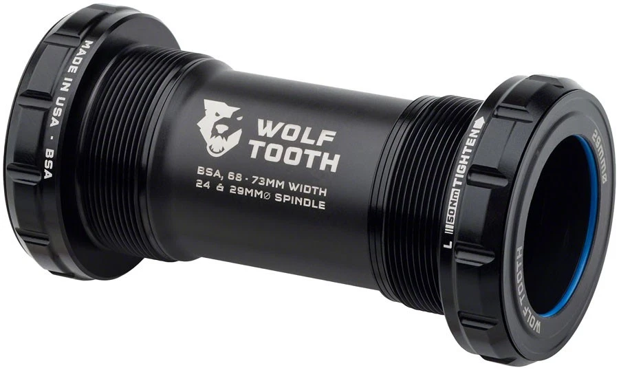 Wolf Tooth Bottom Bracket - English (BSA), 68/73mm, For 29mm Spindle, Black - Image 1 of 1