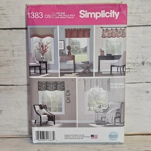 Simplicity 1383 Sewing Pattern 5  Styles of Valances Window Treatments UNCUT FF - Picture 1 of 7