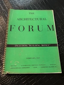 FEBRUARY 1937 Architectural Forum magazine -- SPIRAL BOUND - Picture 1 of 1