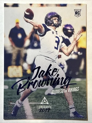 Panini Luminance Blue 2019, Jake Browning RC #ed 12/99, cartão #142 - Imagem 1 de 2