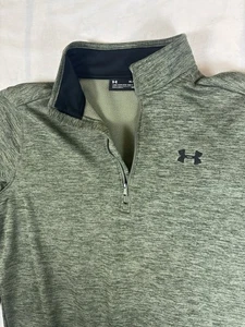 Under Armour Cold Gear Off Grid 1/4 Zip Pullover Mens XL Green - Picture 1 of 5