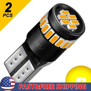 AUXITO T10 W5W 501 LED AMBER ORANGE INDICATOR SIGNAL TURNING SIDE LIGHT BULB - Picture 1 of 7