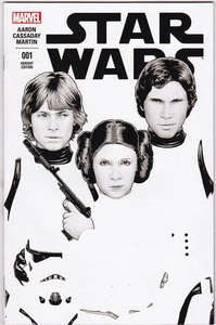 Star Wars (2015 Marvel) #1 Christopher Negative Space Variante Sehr guter Zustand/NM - Bild 1 von 2