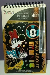 Disney Minnie Mouse Scratch Art Doodle Stencil Design Set Stocking Stuffer - Picture 1 of 4