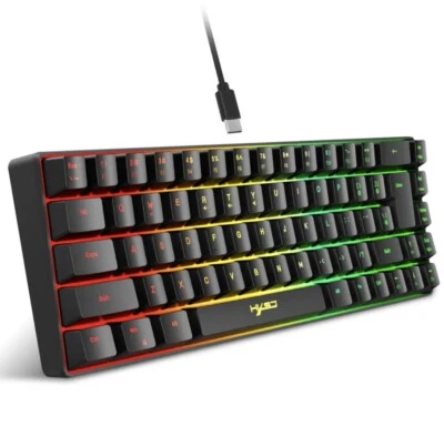 RGB Mini Mechanical Gaming Keyboard USB or Wired (Black) - Image 1 of 4