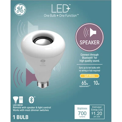GE LED+ Bluetooth Speaker with Remote Control Soft White 65W - Image 1 of 2