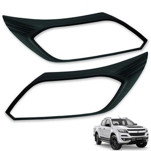 Head Lamp Light Cover Black Trim For Chevrolet Chevy Holden Colorado 2017 - 2018 - Picture 1 of 3