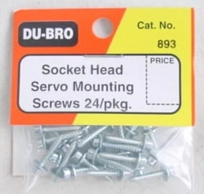DuBro RC Model Airplane Servo Socket Head Self Tapping Mounting Screws DUB893 - Image 1 of 3