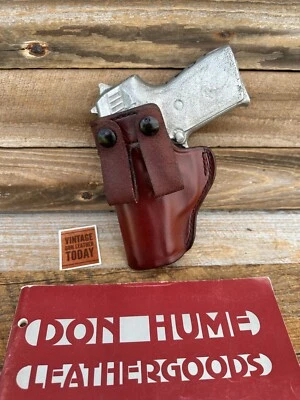 Vintage Don Hume H715 Brown Leather Open Top IWB Holster For Sig P239 239 LEFT - Image 1 of 2