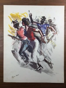 Women Anarchy Spanish Civil War 1936 Barcelona Catalonia Engraving José Rey Vila - Picture 1 of 3