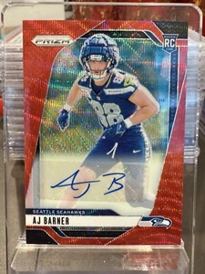 2024 Panini Prizm AJ Barner RC Rookie Auto Red Wave /149 Seahawks SP - Picture 1 of 2