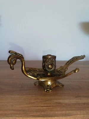 Pied de lampe bronze Forme Oiseau Phoenix - Photo 1/4