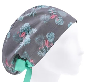 Scrub hats, surgical cap, flamingo scrub hat, scrub caps for women, nurse cap - Picture 1 of 3