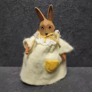 Lotte Sievers Hahn Hase Eierwärmer Hasenfrau Ca. 11cm | Holz Kopf Und Pfoten - Bild 1 von 6
