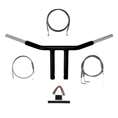 Kit de manillar Chopper T 1990-1995 Harley-Davidson Dyna 1 1/4" negro 8" Foto 1 de 2