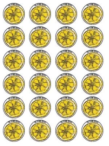 24 X BANDA DE ROSAS DE PIEDRA PRECORTADA OBLEA DE LIMÓN TAZA DE PAPEL ADORNOS PARA PASTELES - Imagen 1 de 1