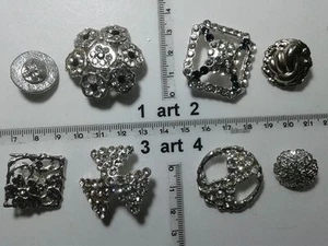 1 lotto knöpfe schmuckstück strass lack perlen glas knöpfe boutons jahrgang g12 - Picture 1 of 1