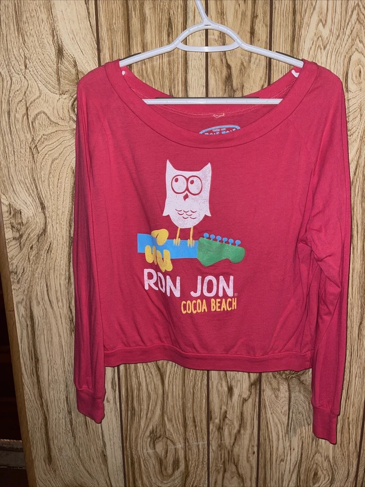 ron jon surf shop t shirt Women’s M Owl On A Guitar - Image 1 of 1