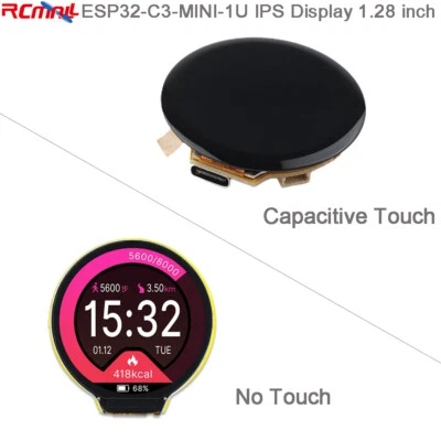 1,28 Zoll ESP32 Display ESP32-C3 IPS TFT LCD Modul Touchscreen 240x240 GC9A01 - Bild 1 von 2